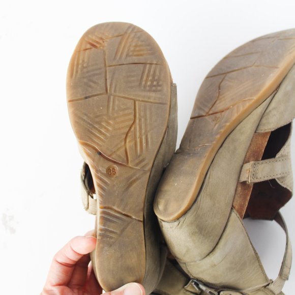 Miz Mooz Maisie Wedge Sandals in SAGE - Size EU 38 / US 8 Discontinued Style - Picture 4 of 11